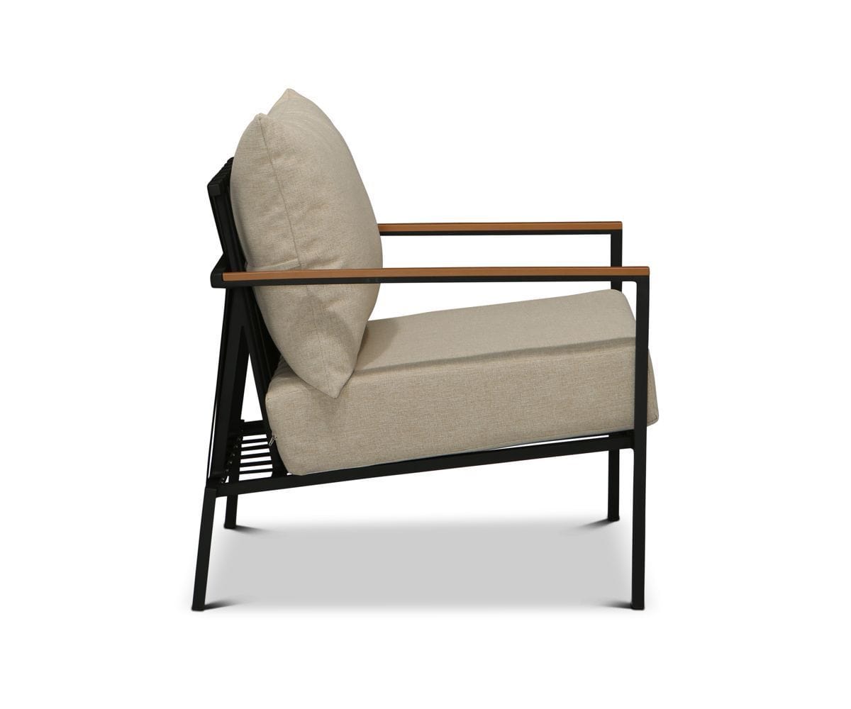 Da Costa Outdoor Armchair - Waterproof Wicker Patio Chair with Cushion, Beige - Perfect for Garden, Poolside, and Backyard Relaxation