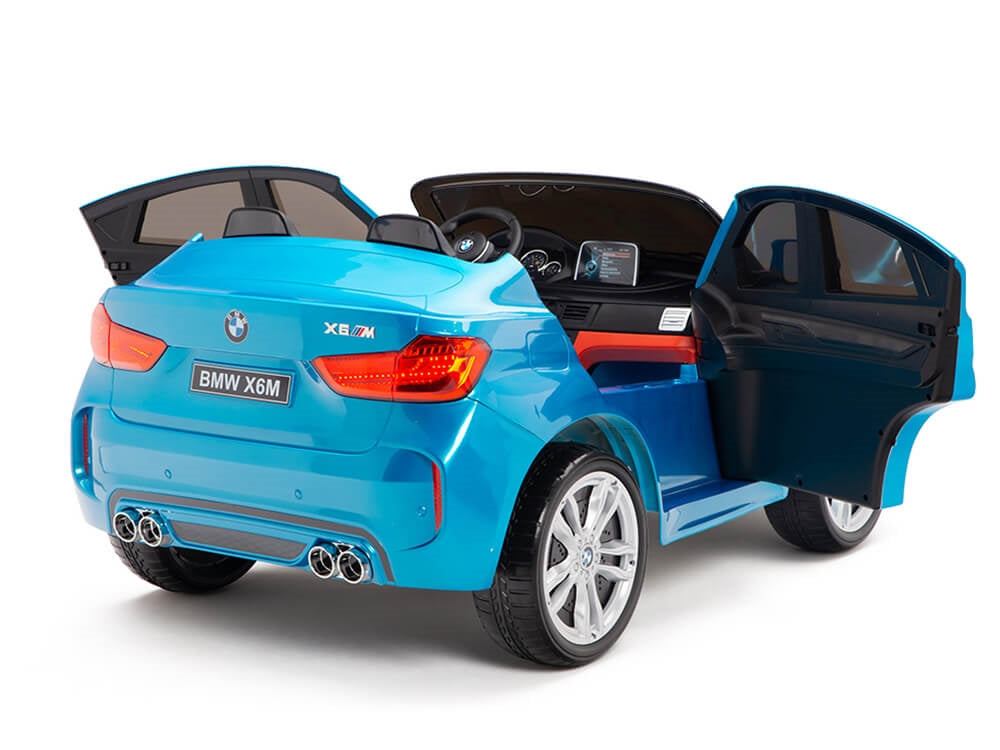 BMW X6M 12V Kids Ride On Car with Parent Remote Control - 2 Seater Electric Toy Car for Boys & Girls - Blue - Perfect for Indoor & Outdoor Play, Birthday Gifts