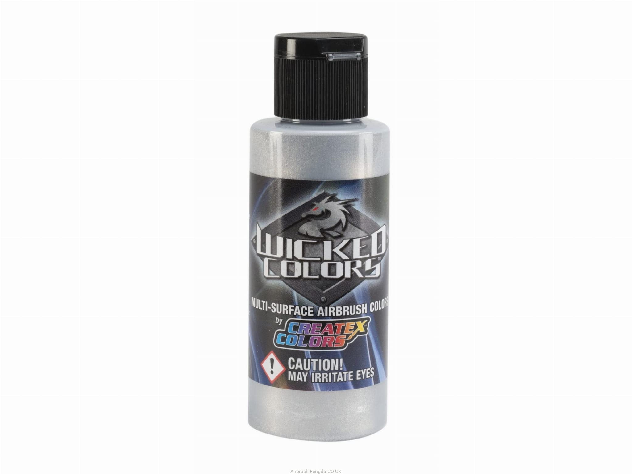 Createx Wicked Colors W354 Aluminum Metallic Acrylic Paint - 2oz Bottle for Airbrush, Model Painting & Automotive Art