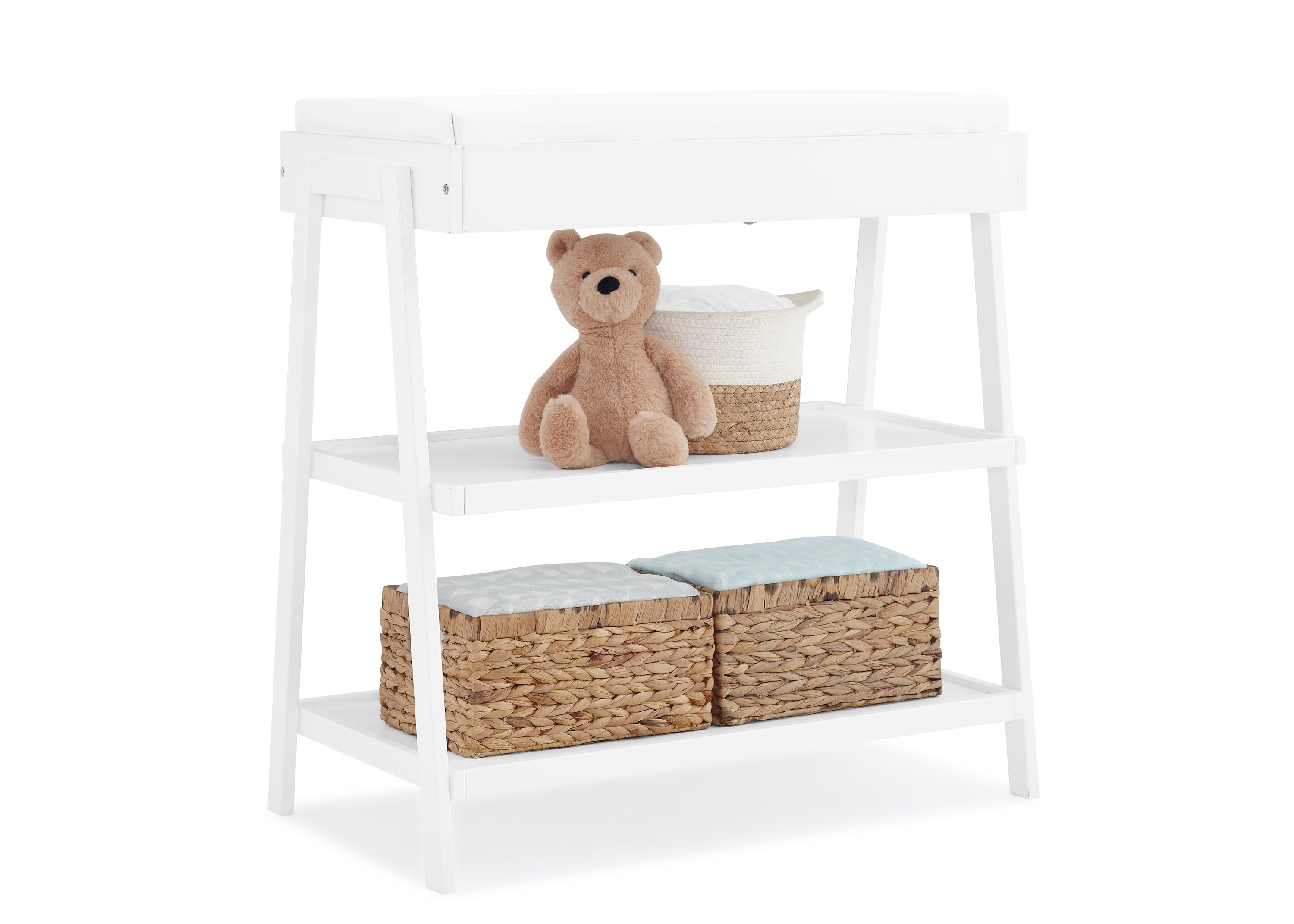 Scout Changing Table - Baby Dresser with Safety Straps & Storage Baskets for Nursery Organization | Perfect for Diaper Changes & Baby Care Essentials