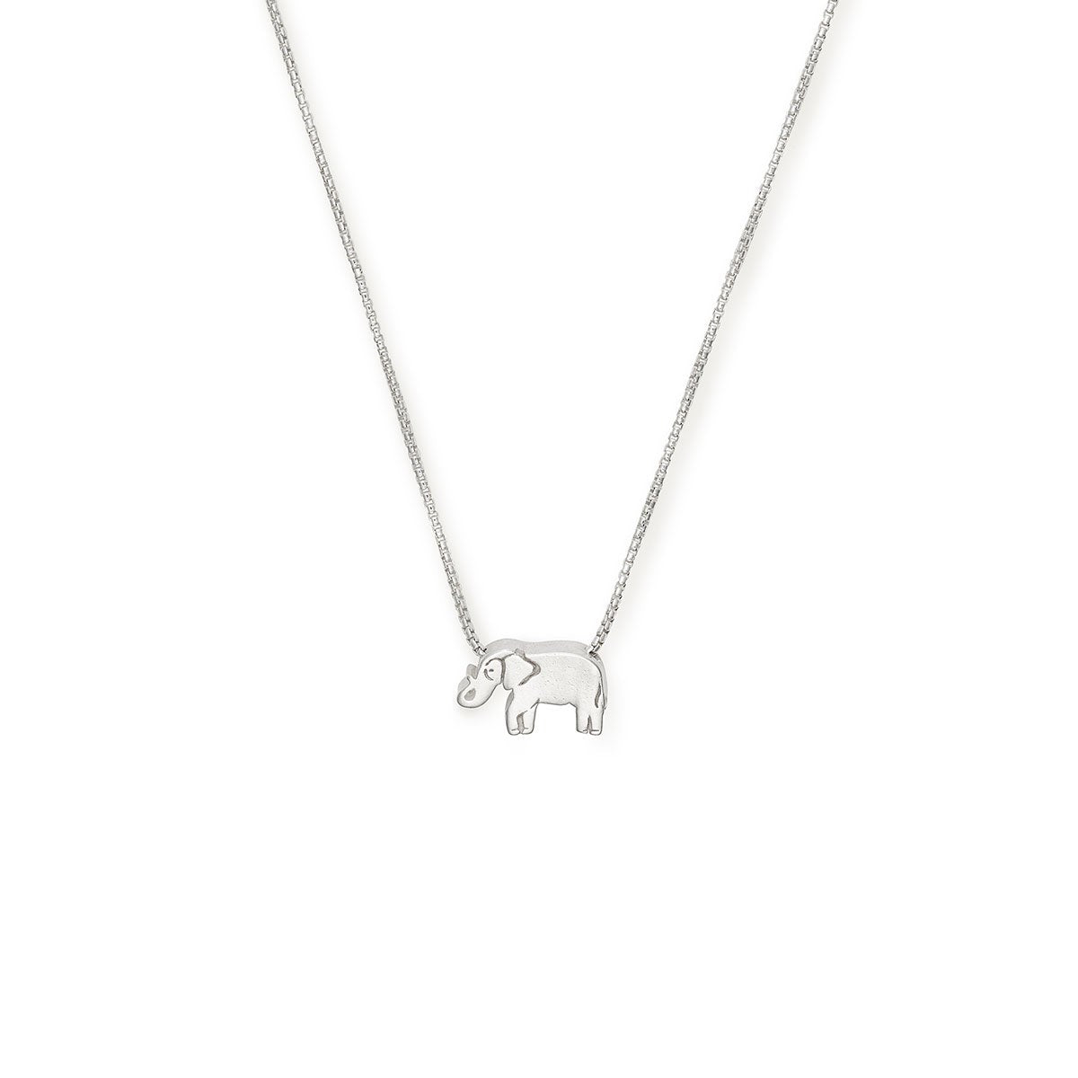 Elephant Necklace for Women - Sterling Silver Elephant Pendant with 18
