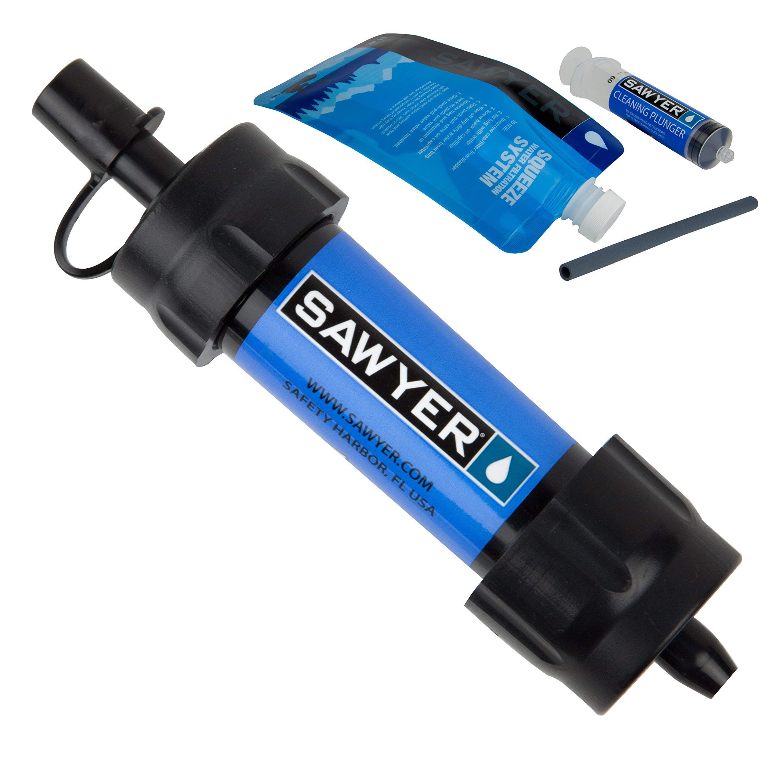 Sawyer MINI Portable Water Filter System - Lightweight & Compact for Hiking, Camping, Travel & Emergency Preparedness