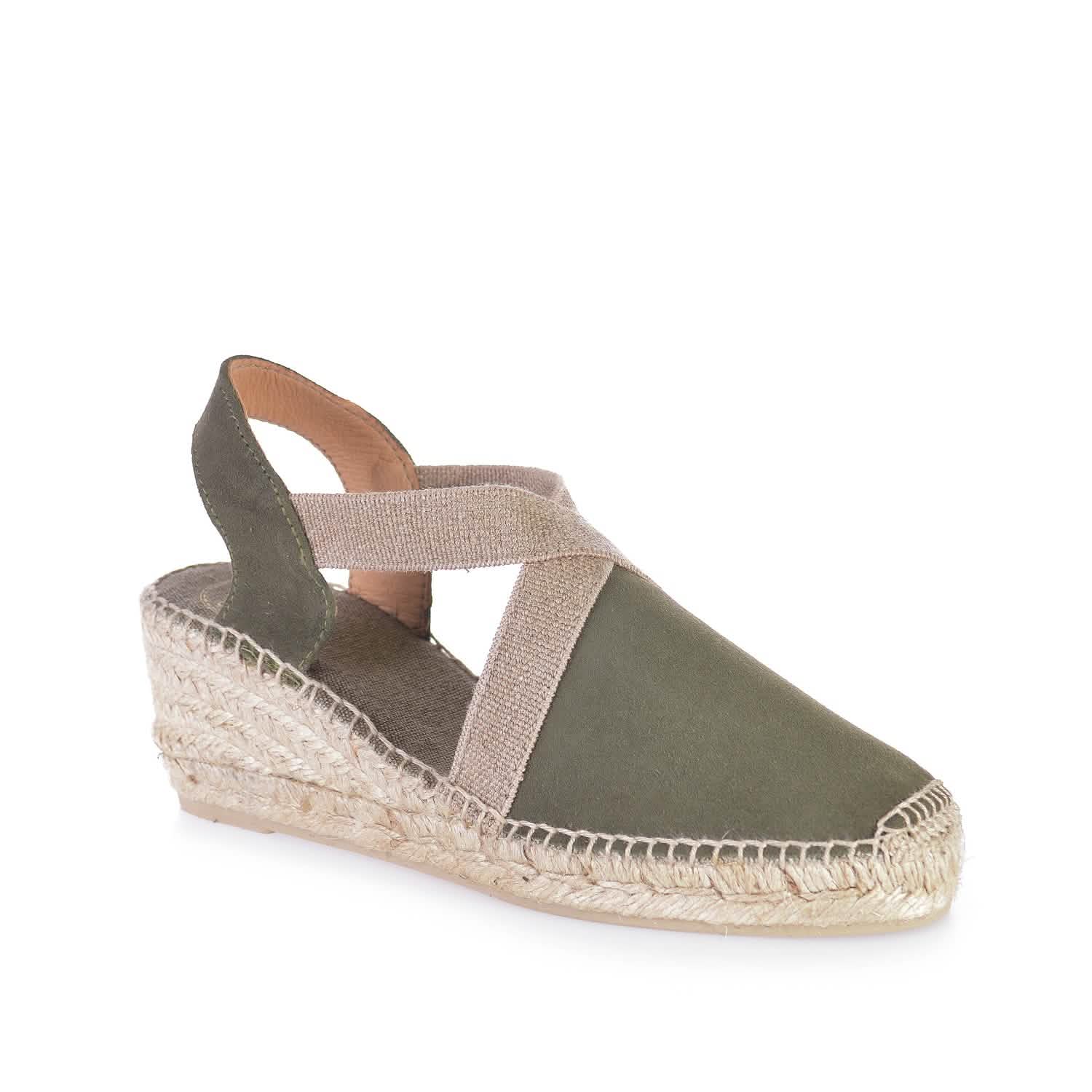 Women's Plain Suede Leather Wedge Espadrilles - Comfortable Casual Summer Shoes for Beach, Vacation & Everyday Wear | Tona