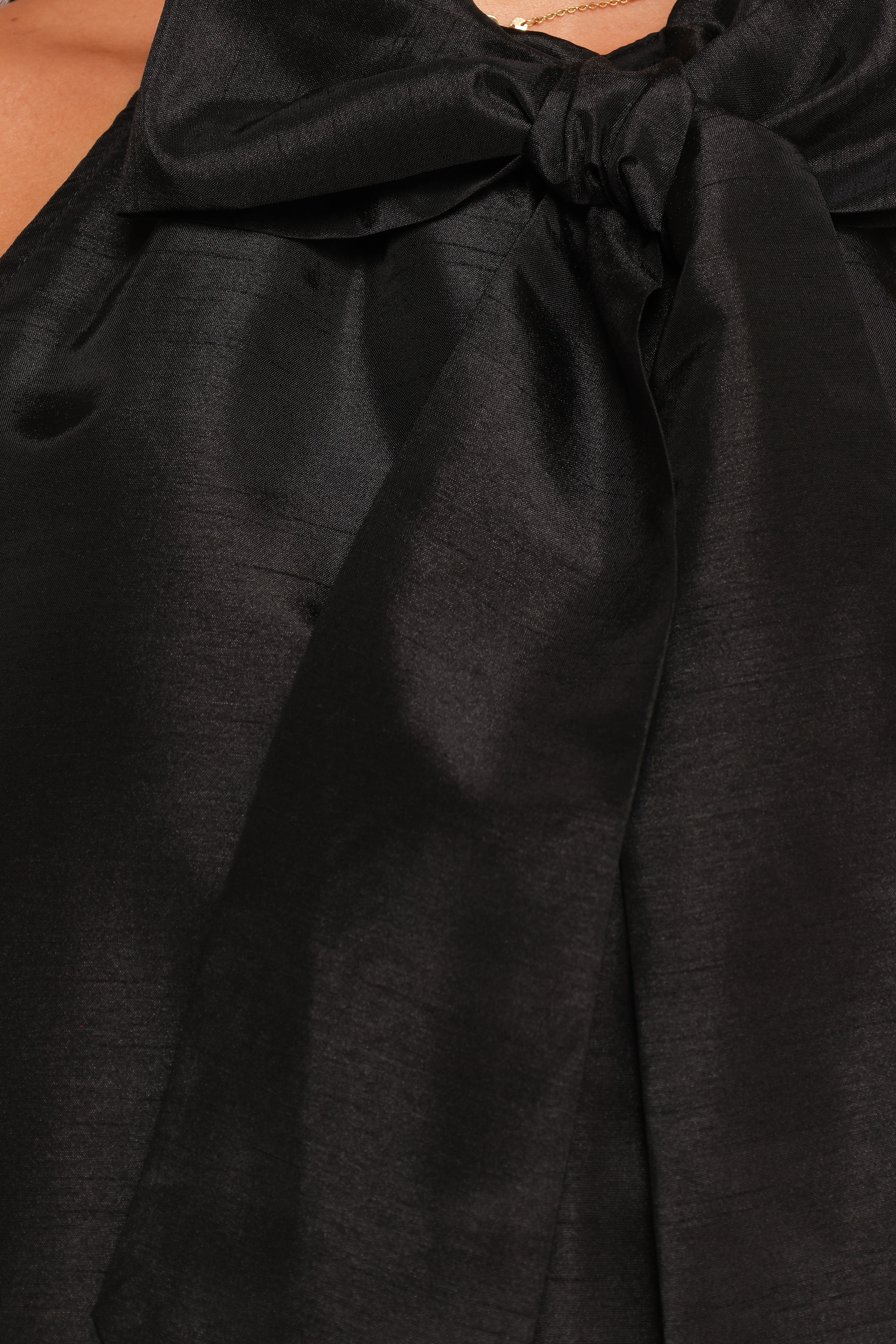Faith Bow Top Black - Elegant Women's Blouse for Casual Wear, Office & Special Occasions