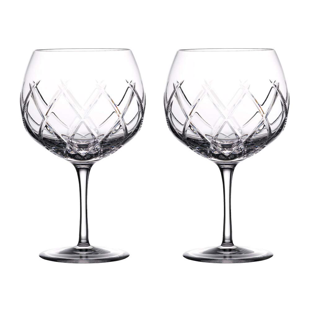 Waterford Gin Journeys Olann Balloon Wine Glasses Set of 2 - Elegant Crystal Stemware for Gin Tasting, Cocktail Parties & Home Entertaining