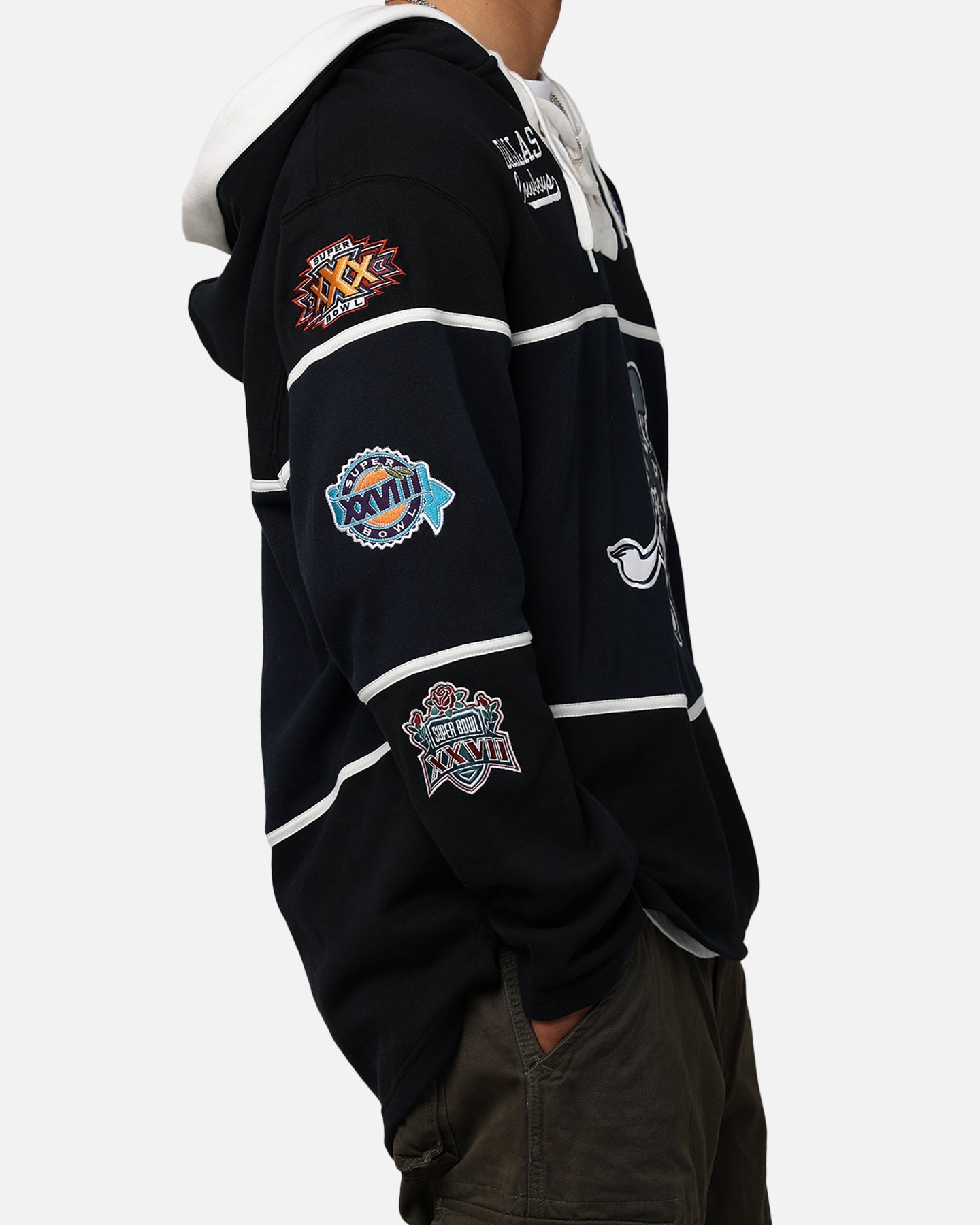47 Brand Dallas Cowboys Super Bowl Gridiron Hoodie for Men - Jet Black NFL Football Fan Apparel - Perfect for Game Day & Casual Wear