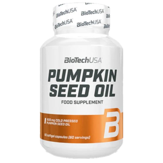 BioTechUSA Pumpkin Seed Oil 1000mg - 60 Softgels for Prostate & Urinary Health - Supports Hair Growth & Heart Health - Natural Supplement for Men & Women