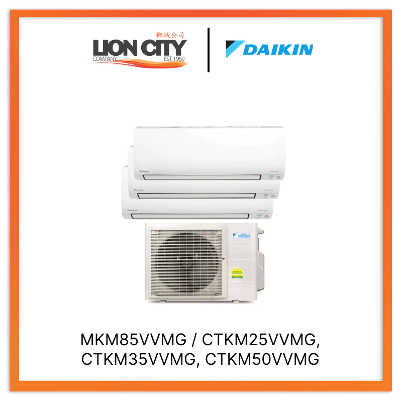 Daikin Ismileeco System 3 Air Conditioner (9K + 12K + 18K BTU) with Free Installation - Energy Efficient Inverter AC for Home Cooling | Perfect for Living Rooms, Bedrooms & Offices