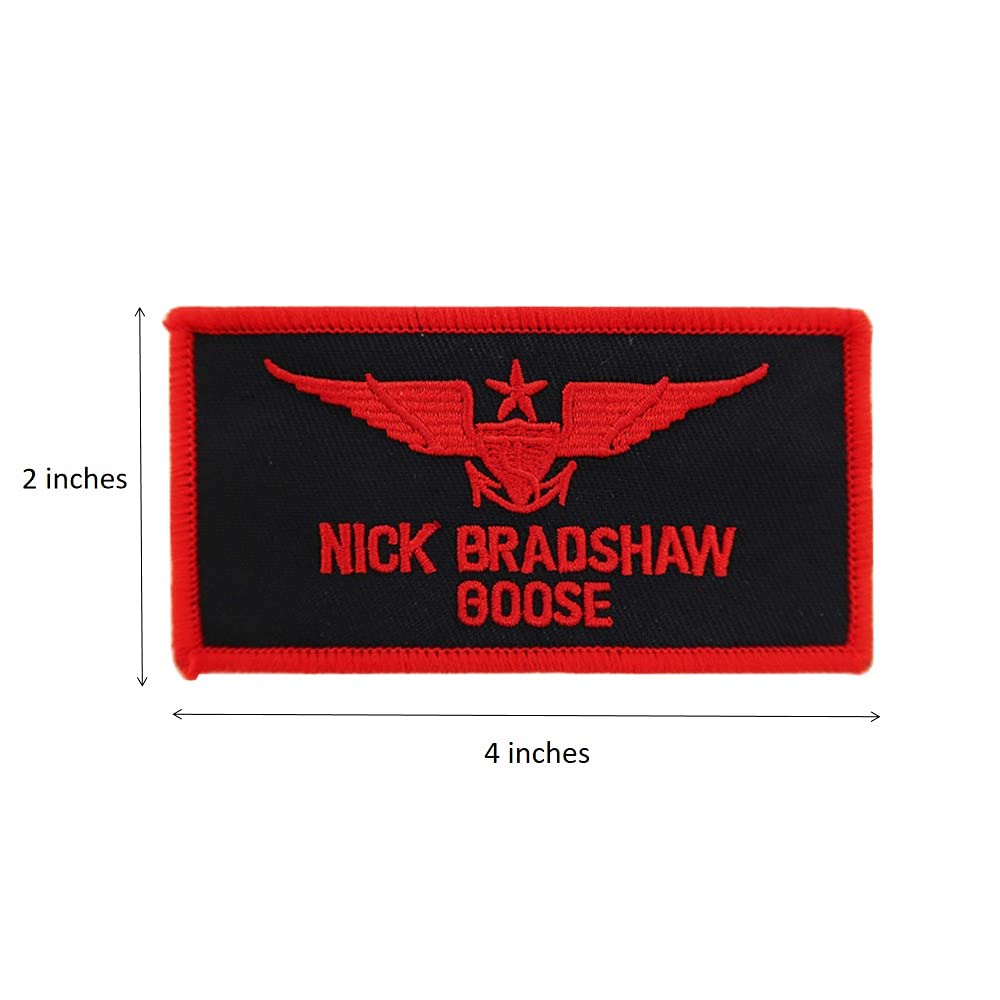 3 Pack US Flag Top Gun Embroidered Iron On Patches for Jackets, Hats & Backpacks - Military Style DIY Sewing Badges for Men Women