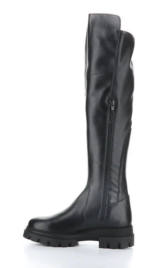 Waterproof Black Over The Knee Boots for Women - Fashionable Winter & Rain Boots for Outdoor Activities, Parties and Cosplay