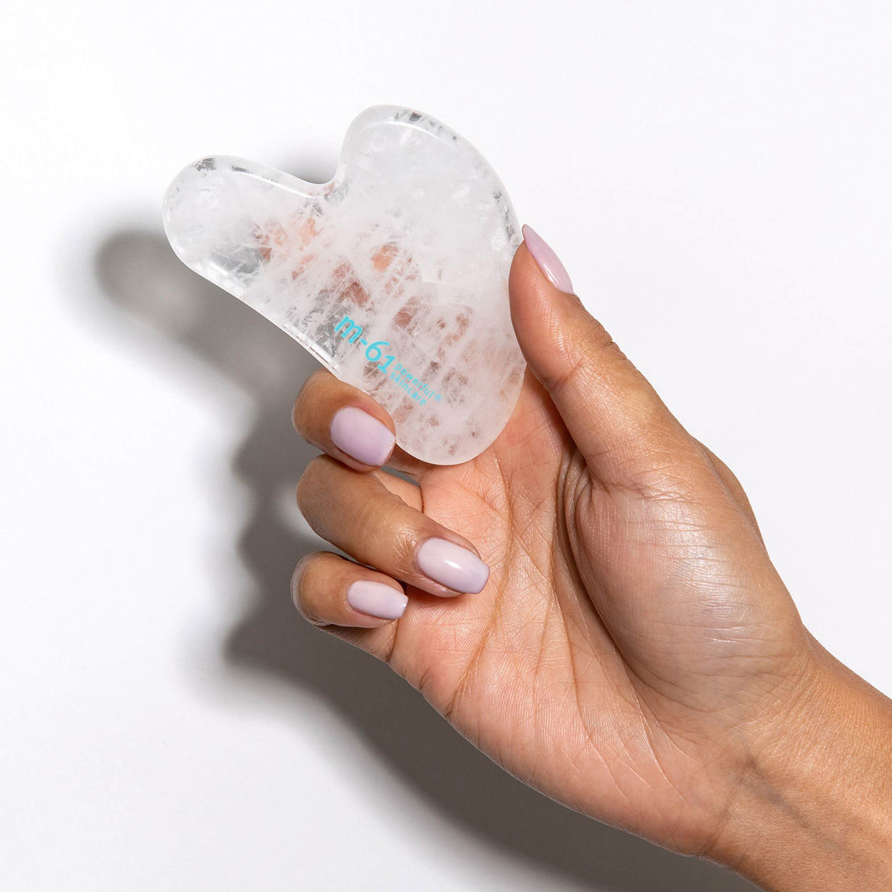 Natural Clear Quartz Gua Sha Stone - Facial Massage Tool for Glowing Skin & Relaxation - Perfect for Skincare Routine & Stress Relief at Home or Spa