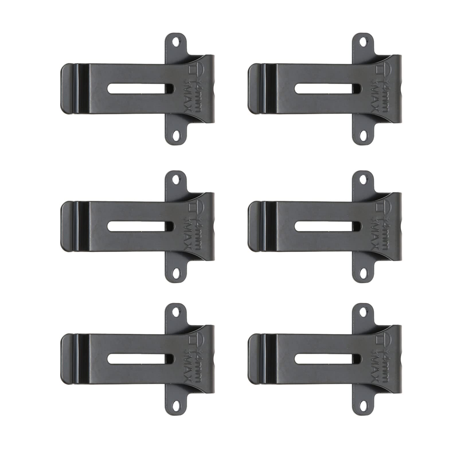 6Pcs Metal Radio Belt Clip Replacement Set - Portable Radio Accessories for Walkie Talkies & Two-Way Radios - Durable Radio Equipment Parts for Security, Construction & Outdoor Adventures