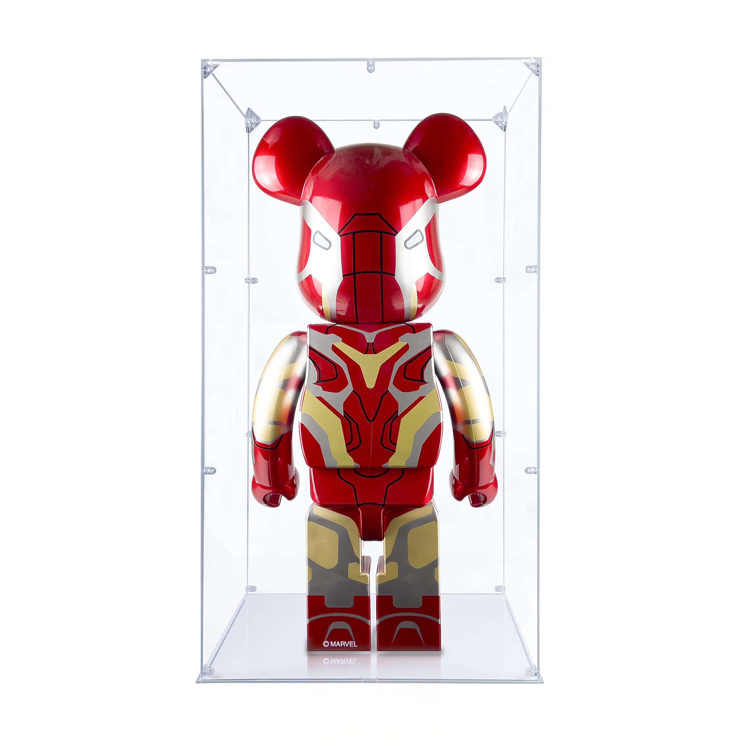 Acrylic Display Case for Bearbrick 1000% Figures - Clear Dustproof Showcase Box with Base | Perfect for Collectible Toy Protection & Home Decor Display