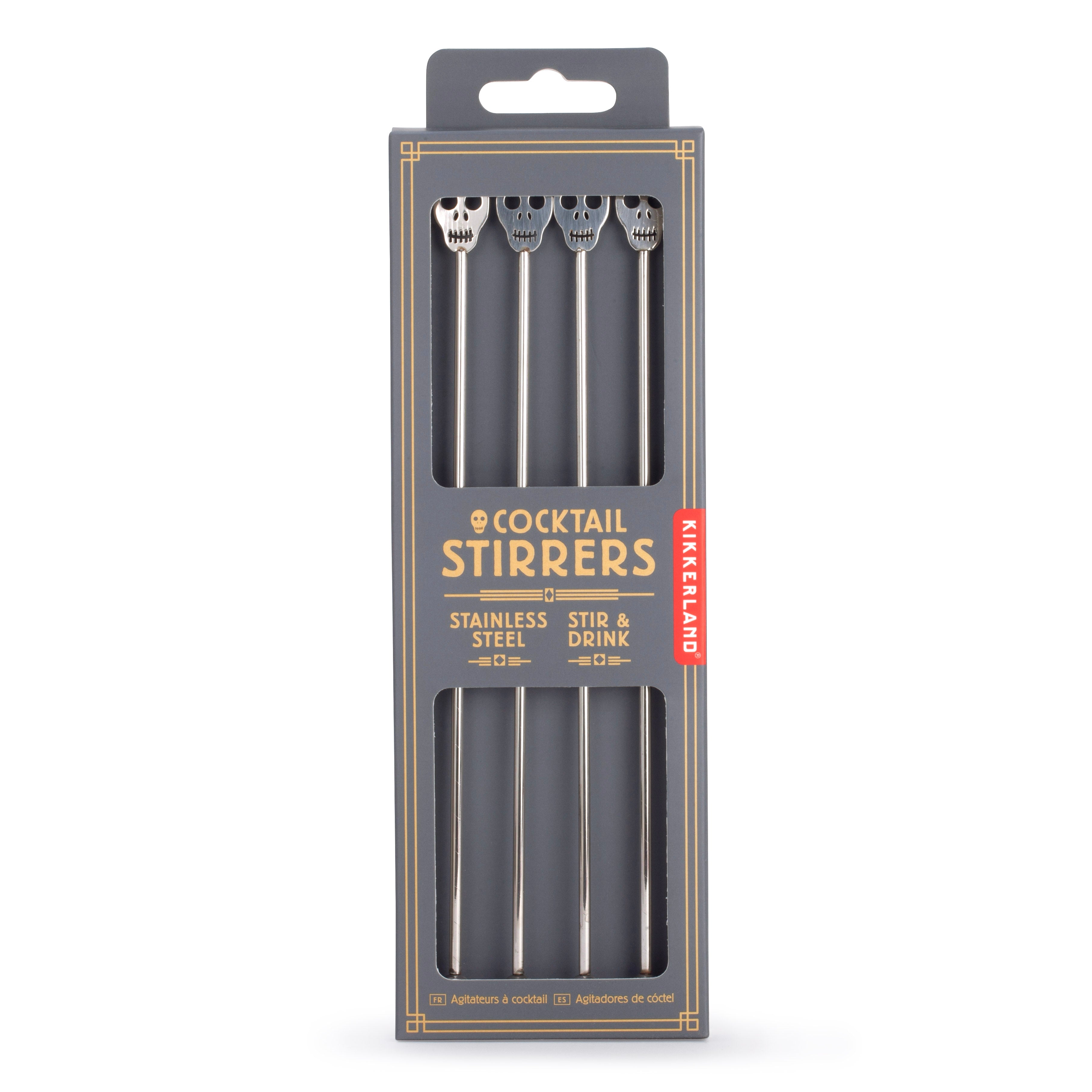 Premium Stainless Steel Cocktail Stirrers - 12-Piece Bar Mixing Set for Martinis, Mojitos & More - Perfect for Home Bars, Parties & Professional Bartenders