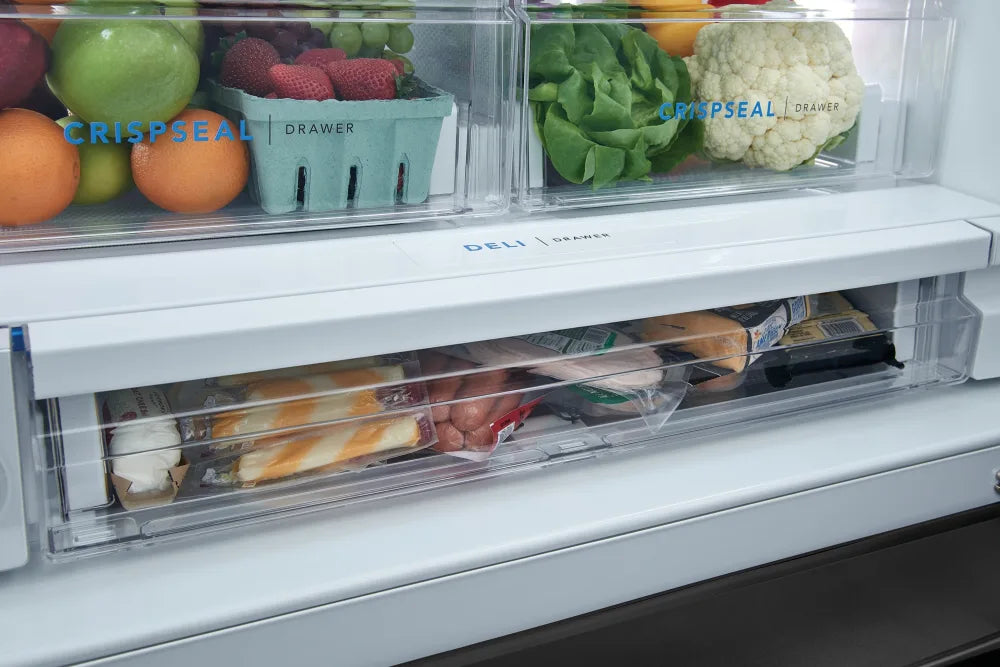 Frigidaire FRFS2823AS 27.8 Cu. Ft. Stainless Steel French Door Refrigerator - Standard Depth for Modern Kitchen & Open Floor Plan Homes