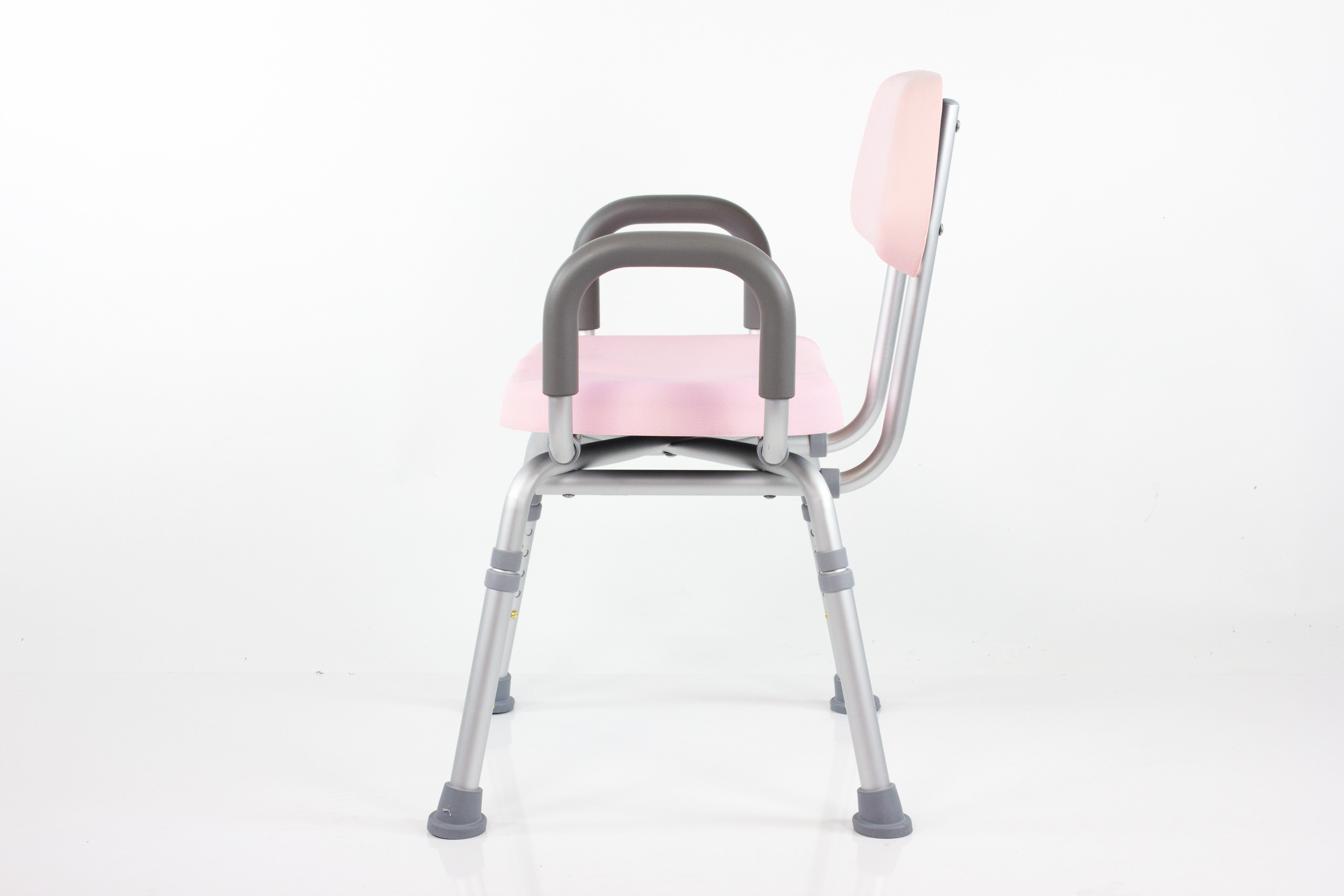 ComfortAble™ Deluxe Padded Bath Shower Chair with Armrests - Non-Slip & Adjustable Height for Elderly & Disabled Safety in Bathroom