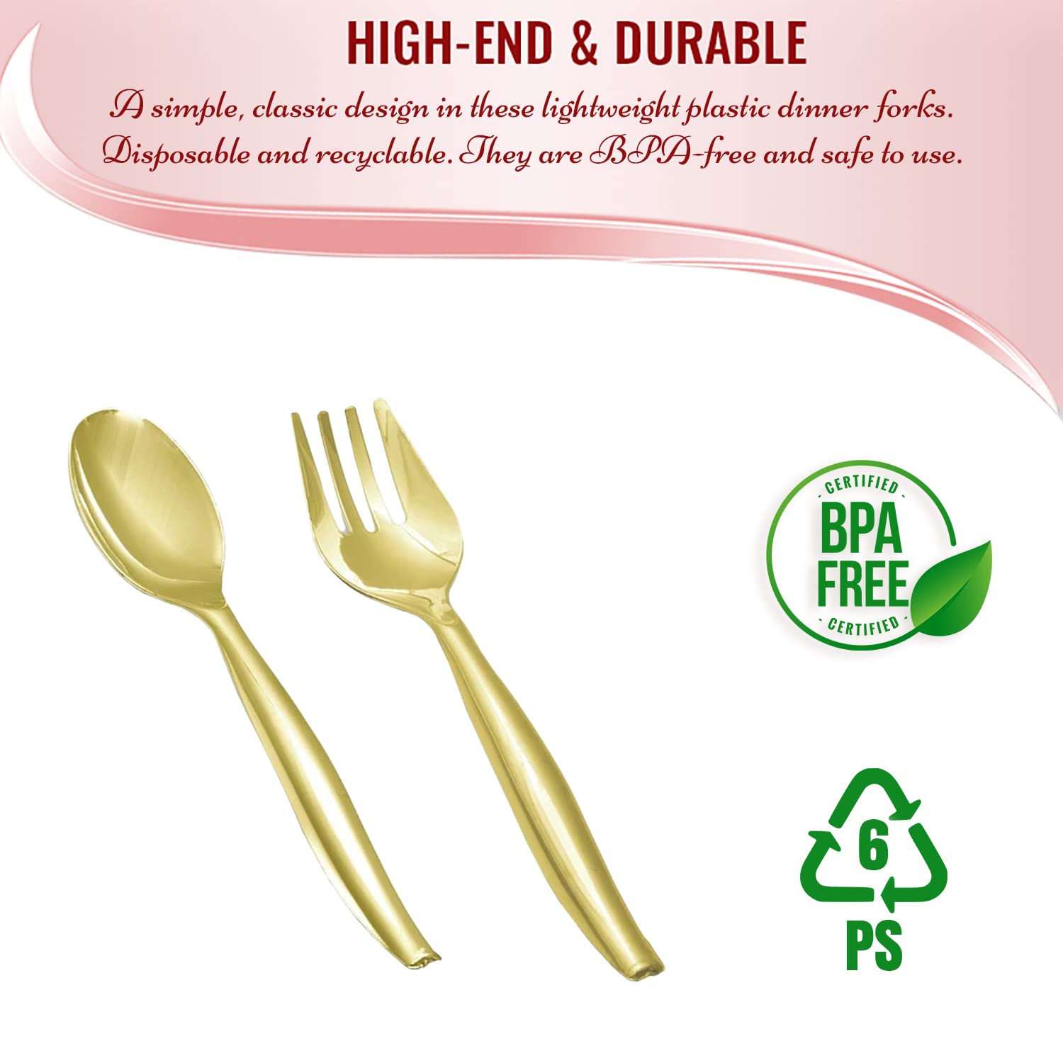 Disposable Plastic Cutlery Set - 60-Piece Clear Flatware for Wedding, Birthday Party, Catering & Events | Perfect for Outdoor Dining, Picnics & Large Gatherings