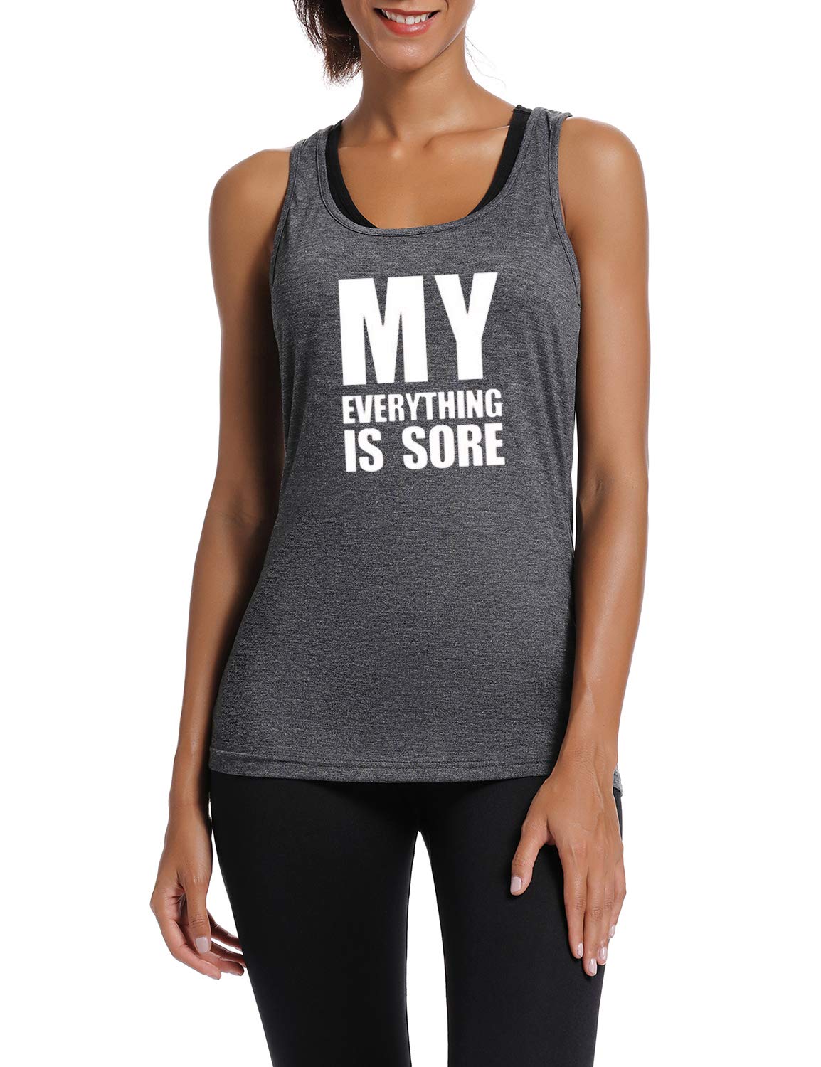 Funny Workout Tank Tops for Women - Sleeveless Racerback Gym Shirts with Motivational Sayings | Perfect for Fitness, Yoga & Running