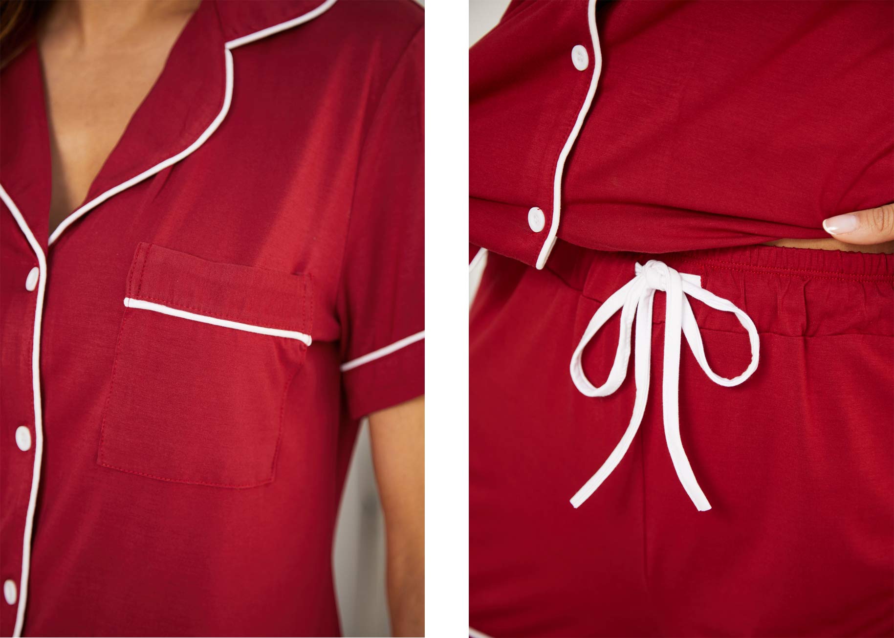 Women's Soft Long Sleeve Button Down Pajama Set - Comfy Sleepwear & Lounge PJS for Nighttime Relaxation, Cozy Home Wear & Gift Giving