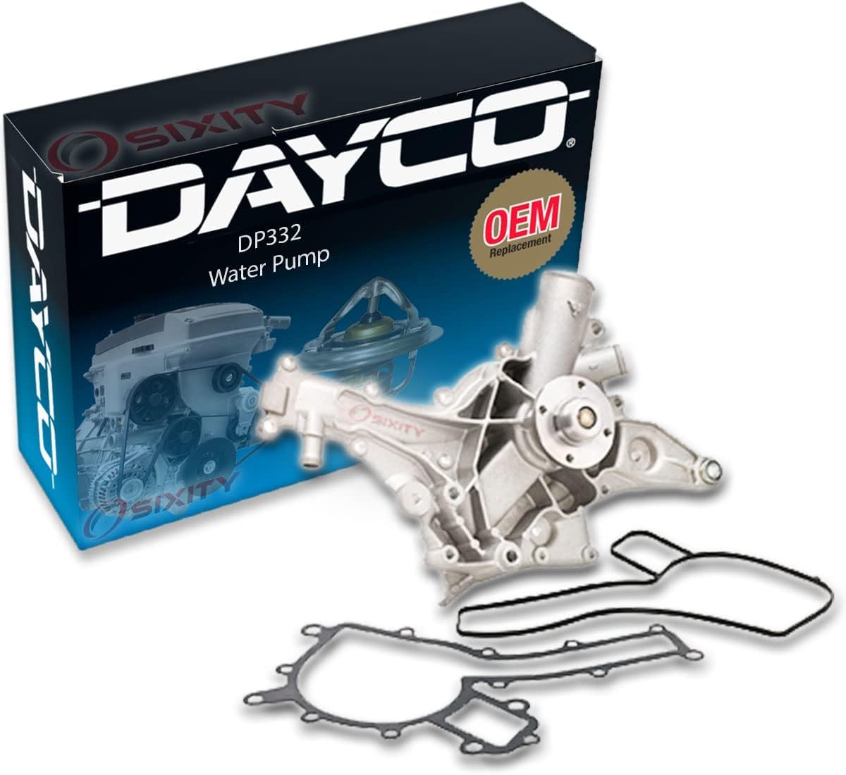 Dayco DP332 Engine Water Pump - High Performance Replacement for Smooth Engine Cooling - Perfect for Automotive Repair & Maintenance