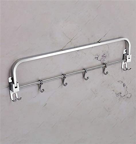 Plantex Anti Rust 304 Stainless Steel Folding Towel Rack with Hooks - 24 Inch Chrome Bathroom Towel Bar, Hanger & Stand for Shower, Spa, Kitchen & Laundry Room Organization