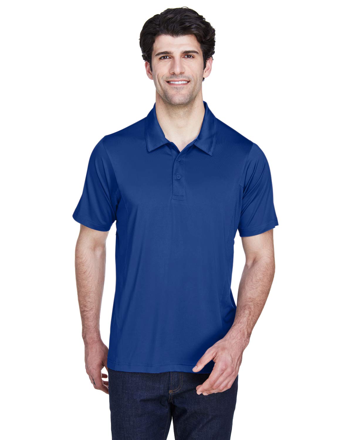 TEAM 365 Men's Performance Polo Shirt - Moisture Wicking, Breathable, Quick Dry for Sports & Workouts (Sport Royal, 3XL) - Ideal for Golf, Tennis, Gym & Casual Wear