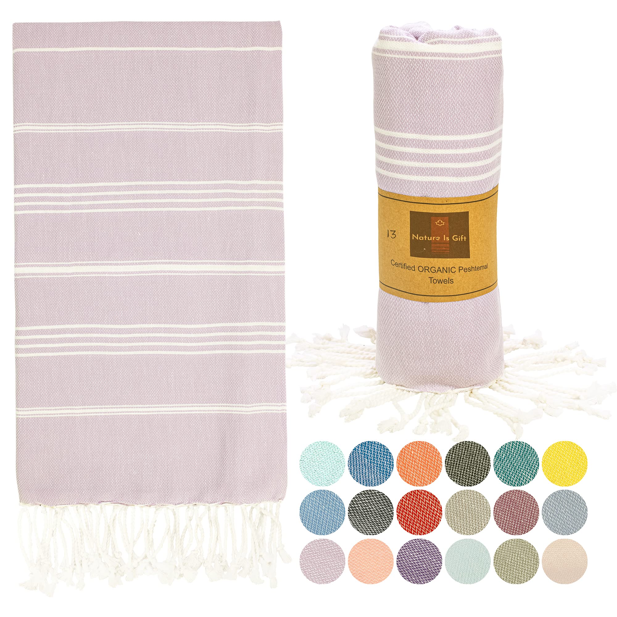 Premium Turkish Beach Towel - 100% Cotton, Prewashed, 38