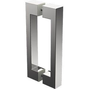 Square D Handle Chrome Shower Screen - Premium Bathroom Shower Enclosure for Modern Homes | Perfect for Spa-Like Showers & Small Bathroom Spaces