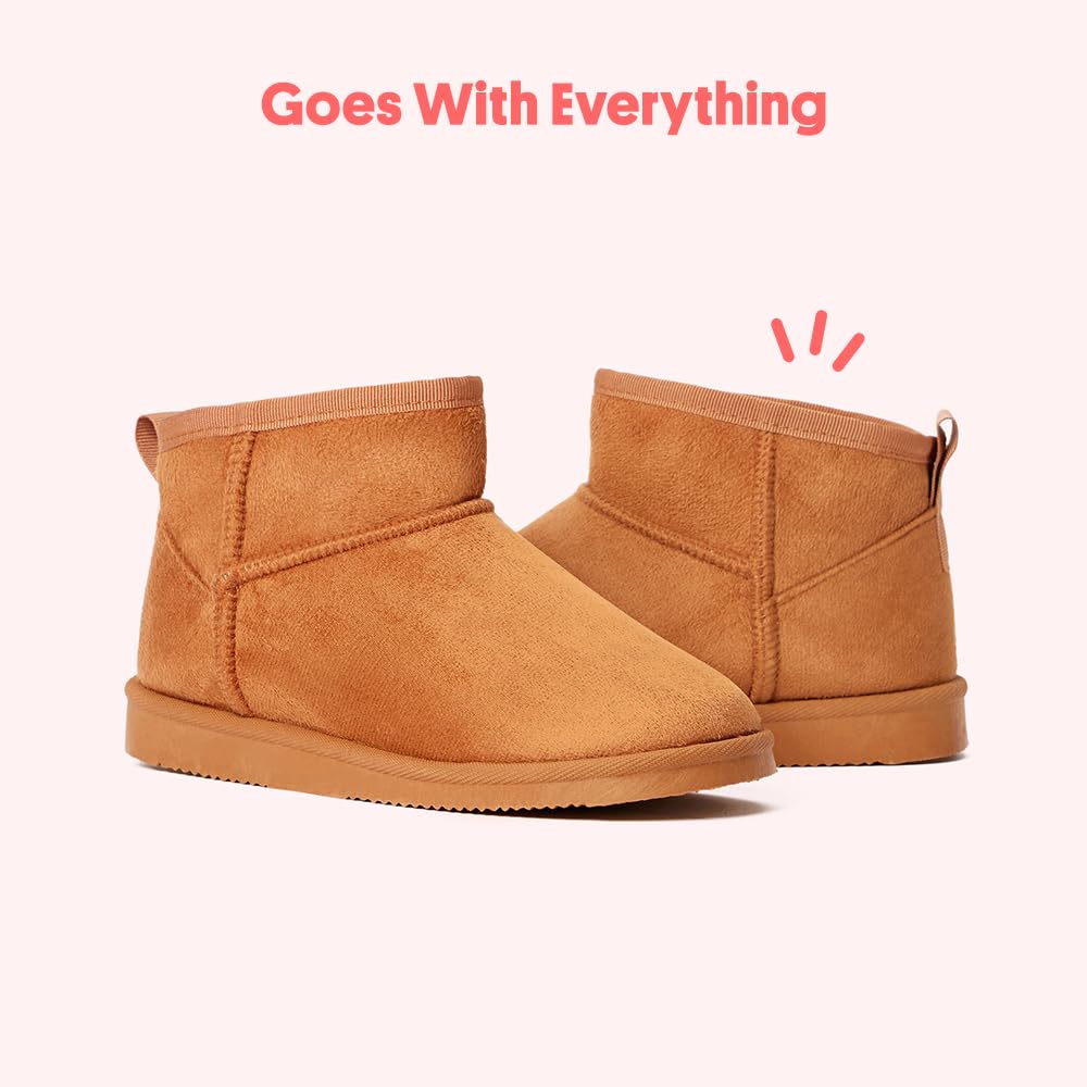 FabKids Girls Winter Snow Boots - Warm Faux Fur Lined Mid Calf Boots for Toddlers & Kids | Non-Slip Sole | Perfect for Snow Play, School & Outdoor Winter Activities