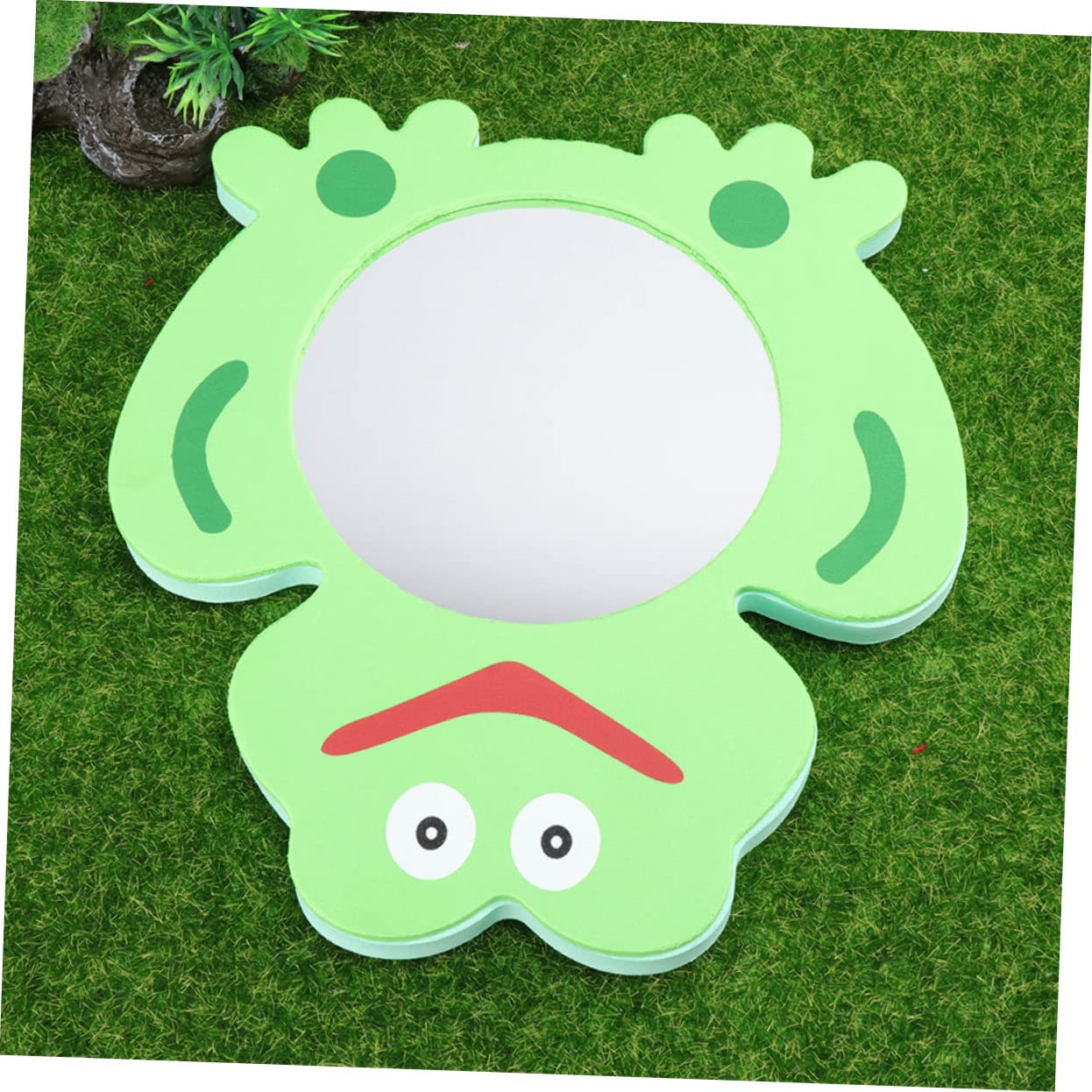 2pcs Frog Bath Mirror Toys - Safe & Fun Bathtub Toys for Babies & Toddlers, Waterproof EVA Foam, Tummy Time & Sensory Play, Green
