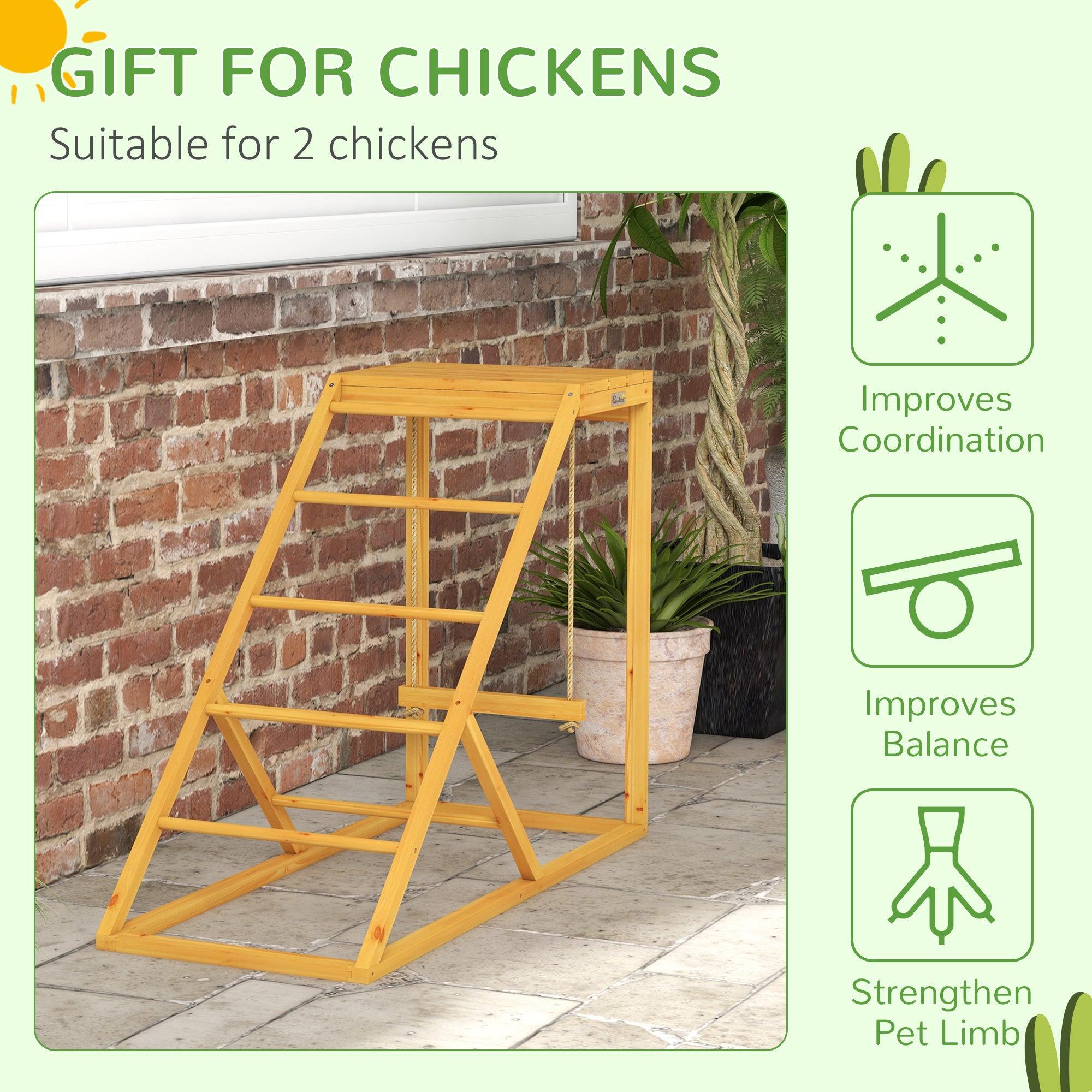 Healthy Chicken Swing Set with Perches & Ladder - Fun Coop Toy for Happy Hens | Perfect for Backyard Chicken Coops & Poultry Enrichment Activities