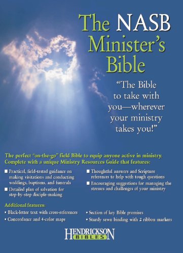 NASB Minister's Bible Burgundy - Premium Leather Clergy Bible for Pastors & Church Leaders - Perfect for Sermon Preparation, Worship Services & Bible Study