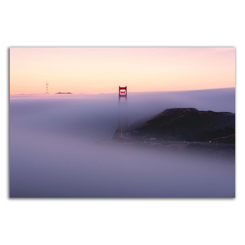 Batman Fog by Bruce Getty - Premium Canvas Wall Art Print, Ready to Hang - Perfect for Superhero Bedroom Decor, Man Cave & Home Theater