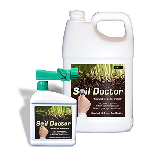 Outsidepride LazyMan Soil Doctor Liquid Lawn Fertilizer & Aerator - 2.5 Gallon | Organic Lawn Care Solution for Thatching Removal & Soil Conditioning | Perfect for Spring Lawn Revival & Golf Course Maintenance