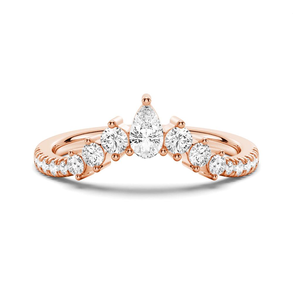 Luxury Moissanite Wedding Band for Women - 14K White Gold Graduated Anniversary Ring - Perfect for Bridal, Engagement, and Special Occasions