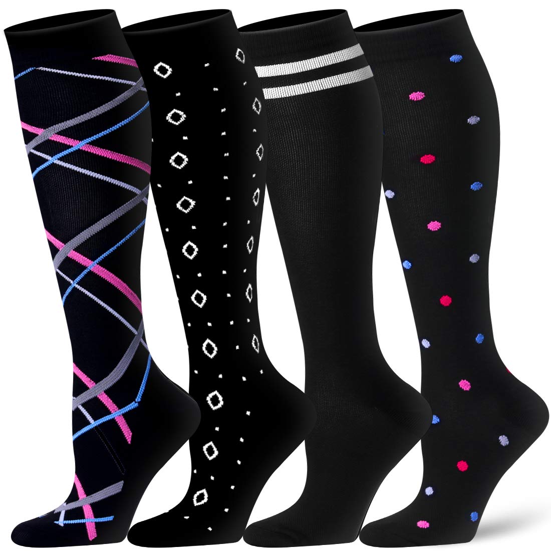 Best Compression Socks for Women & Men - Athletic Support, Improved Circulation & Faster Recovery - Perfect for Running, Travel & Post-Workout Recovery
