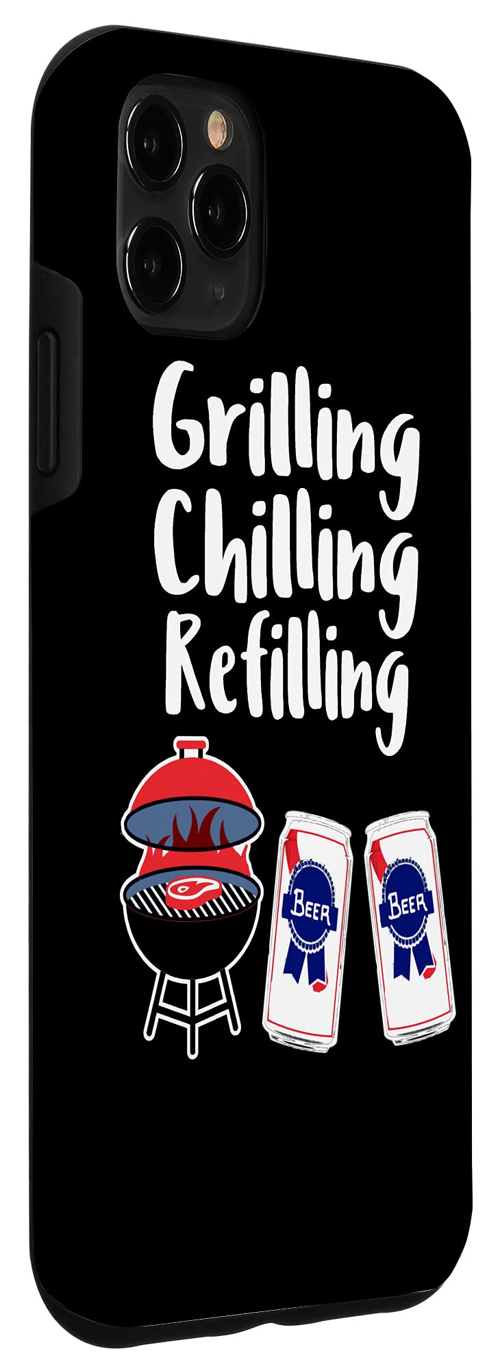 iPhone 11 Pro Max Cute Summer Grill Case - Shockproof Protective Cover for Outdoor BBQ, Beach & Pool Parties (Perfect for Cooking, Chilling & Refreshing)