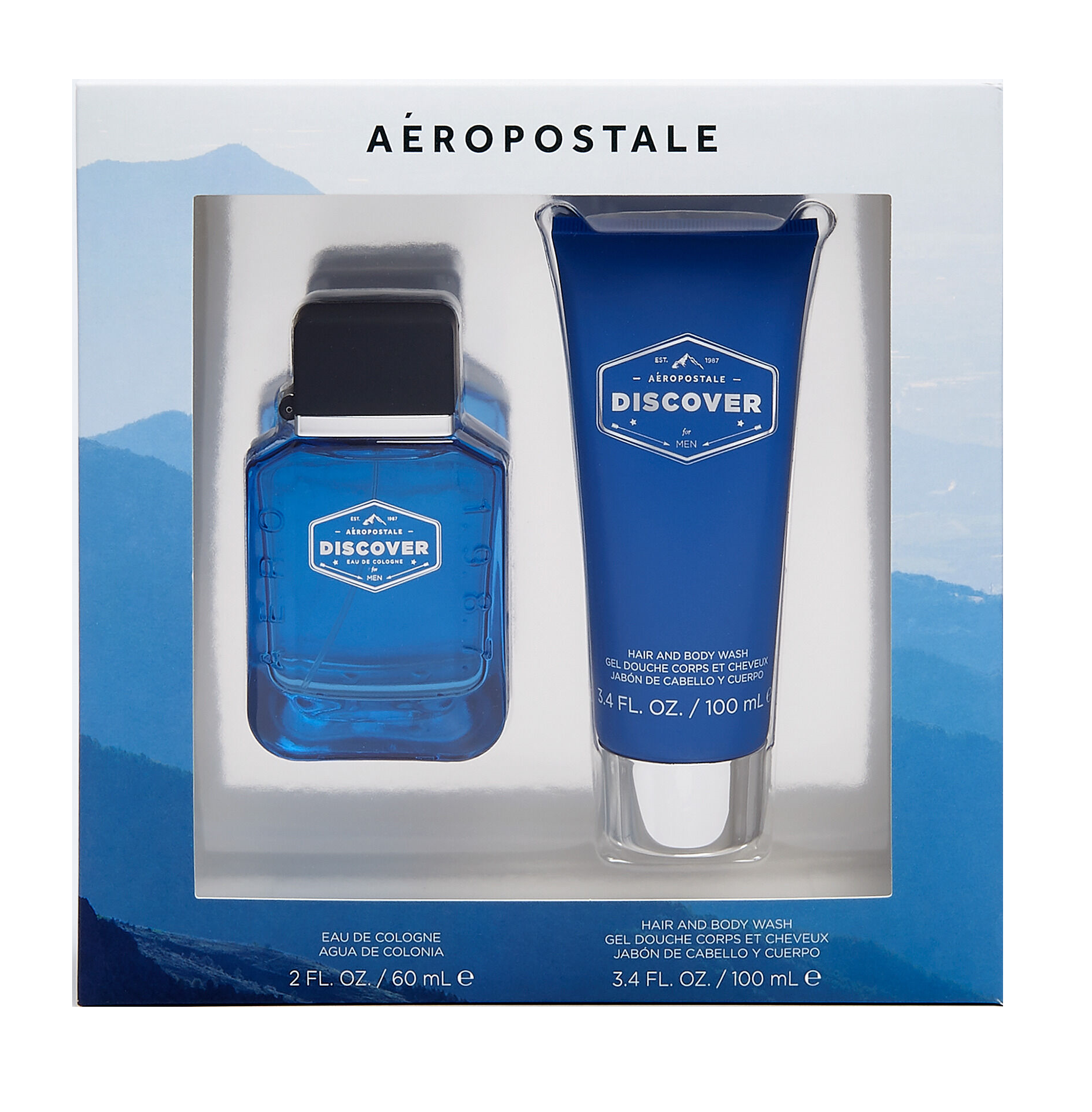Aeropostale Discover 2-Piece Men's Gift Set - 60ML Eau De Cologne Spray & 100ML Shower Gel | Perfect for Gifts, Travel & Daily Fragrance Refresh