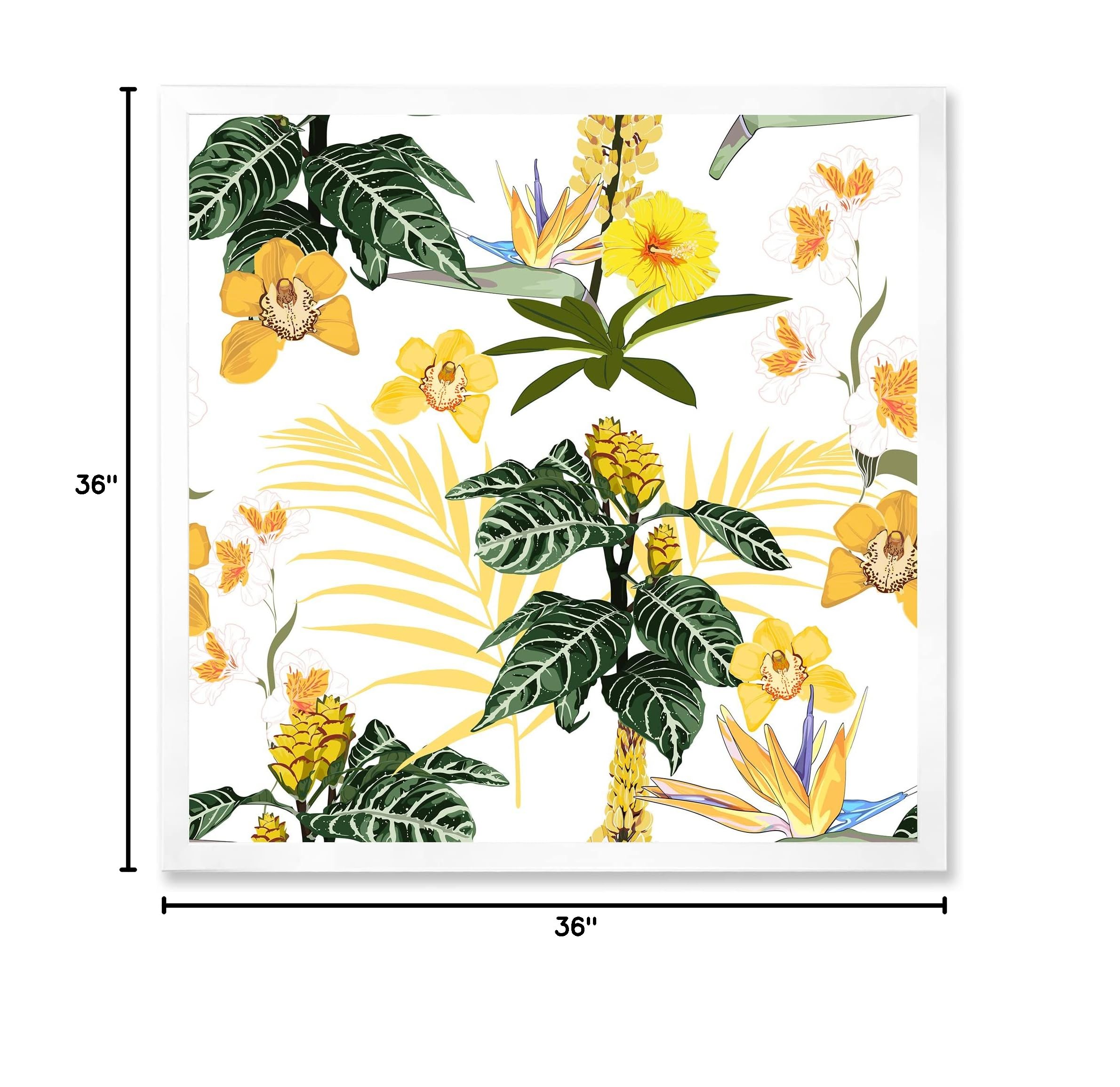 Modern Framed Wall Art with Beautiful Flower Patterns - Perfect for Living Room, Bedroom & Office Decor
