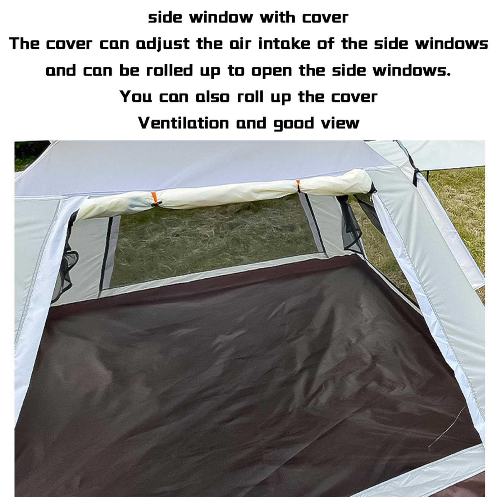 4-Person Tipi Tent for Camping - Insect Proof with Double Doors & 4 Windows - Lightweight & Stable Tunnel Tent for Family Outdoor Adventures - Perfect for Backpacking, Hiking & Beach Trips