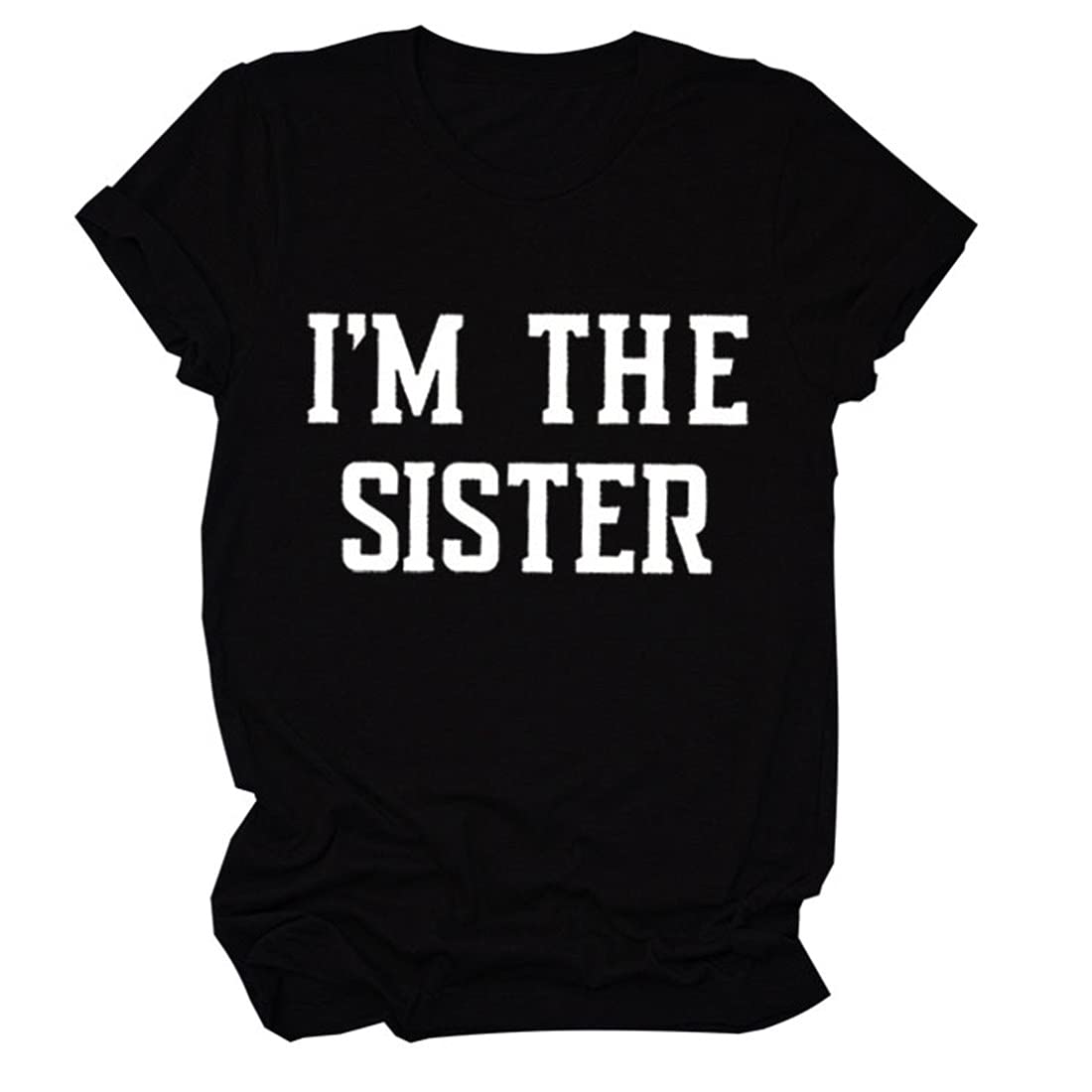 Funny Sibling Gift T-Shirt - 'Back Off I Have A Crazy Sister' Graphic Tee | Short Sleeve Cotton Shirt for Sisters | Perfect for Birthdays, Family Reunions & Sibling Apparel (Sold Separately)