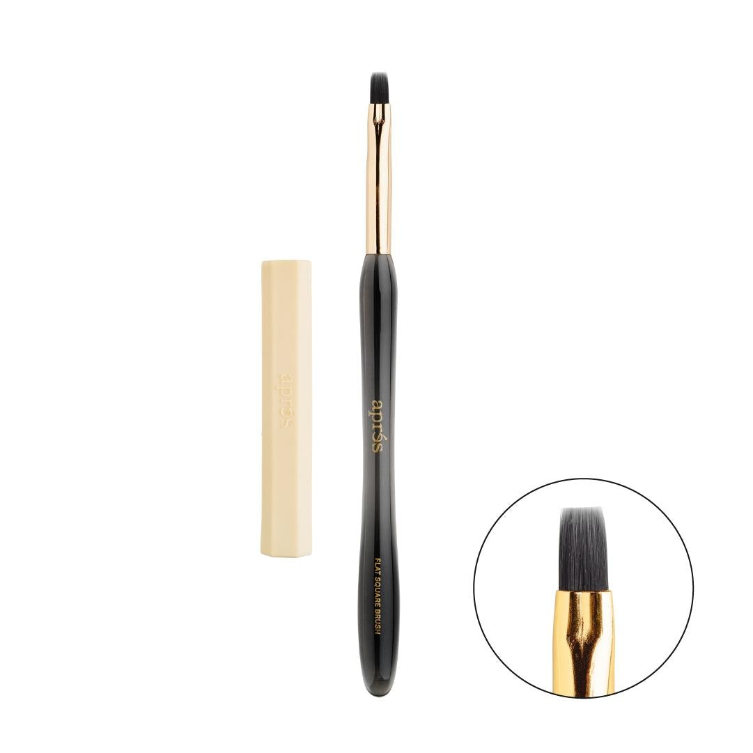 Apres 8mm Flat Square Brush for Gel Nails – Perfect for Nail Art, Extensions & French Manicures at Home or Salon