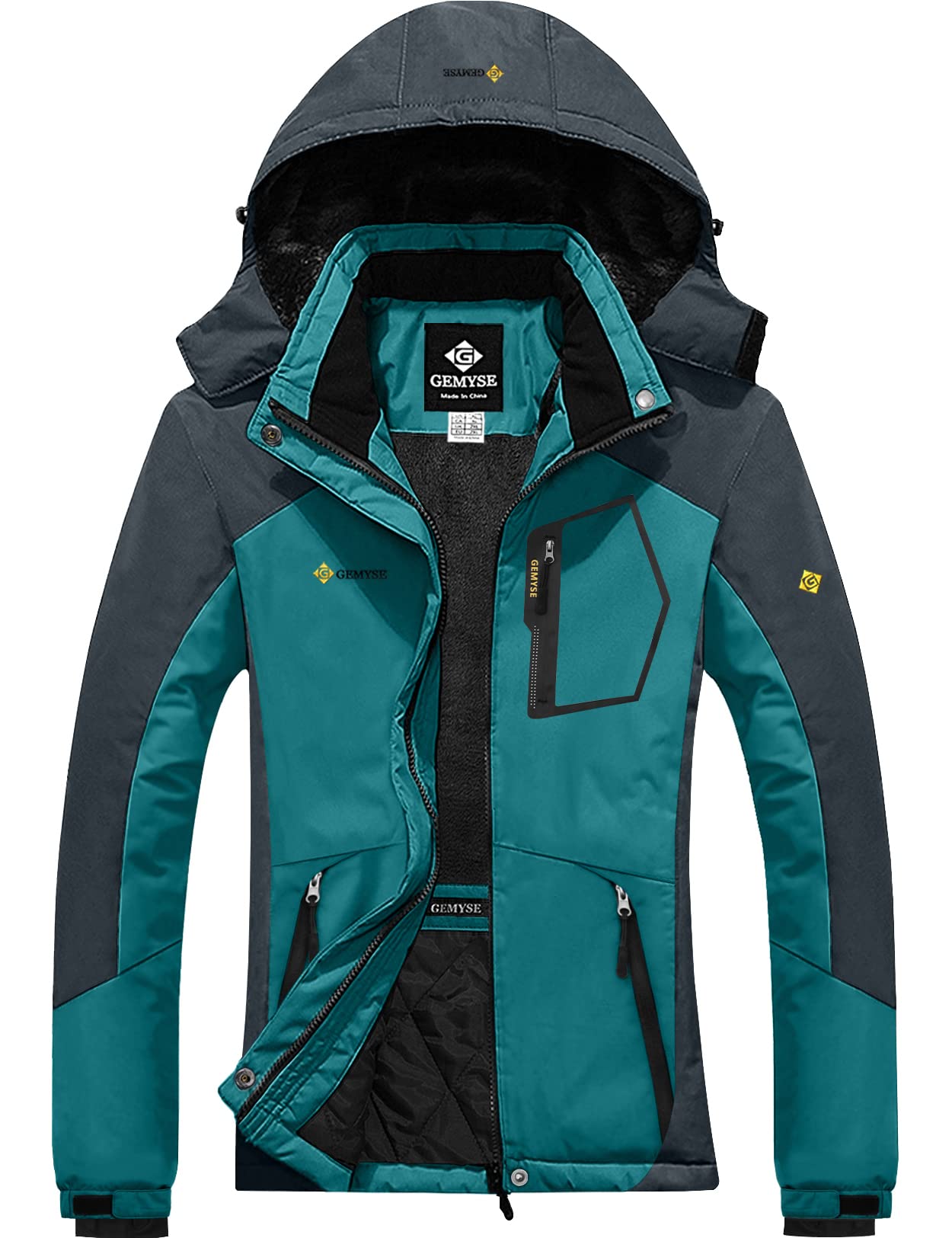 GEMYSE Women's Waterproof Ski Jacket - Windproof Winter Snow Coat for Mountain Hiking & Outdoor Activities | Perfect for Skiing, Snowboarding & Cold Weather Adventures