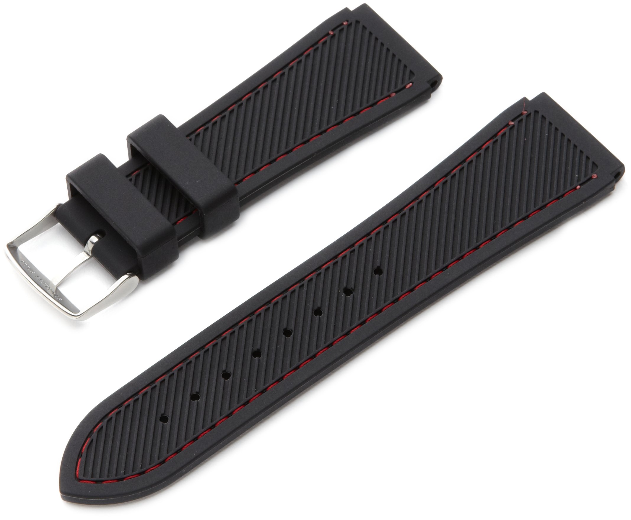 Hadley-Roma MS3345RF 180 Genuine Silicone Diver Watch Band for Men - Sporty & Durable Replacement Strap for Diving, Swimming & Outdoor Activities