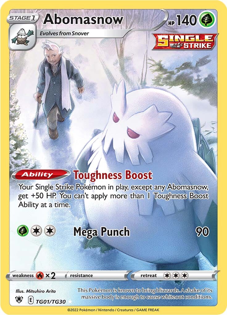 Abomasnow Pokemon Card (TG01/TG30) - Sword & Shield: Astral Radiance - Collectible Trading Card Game for Battles & Display