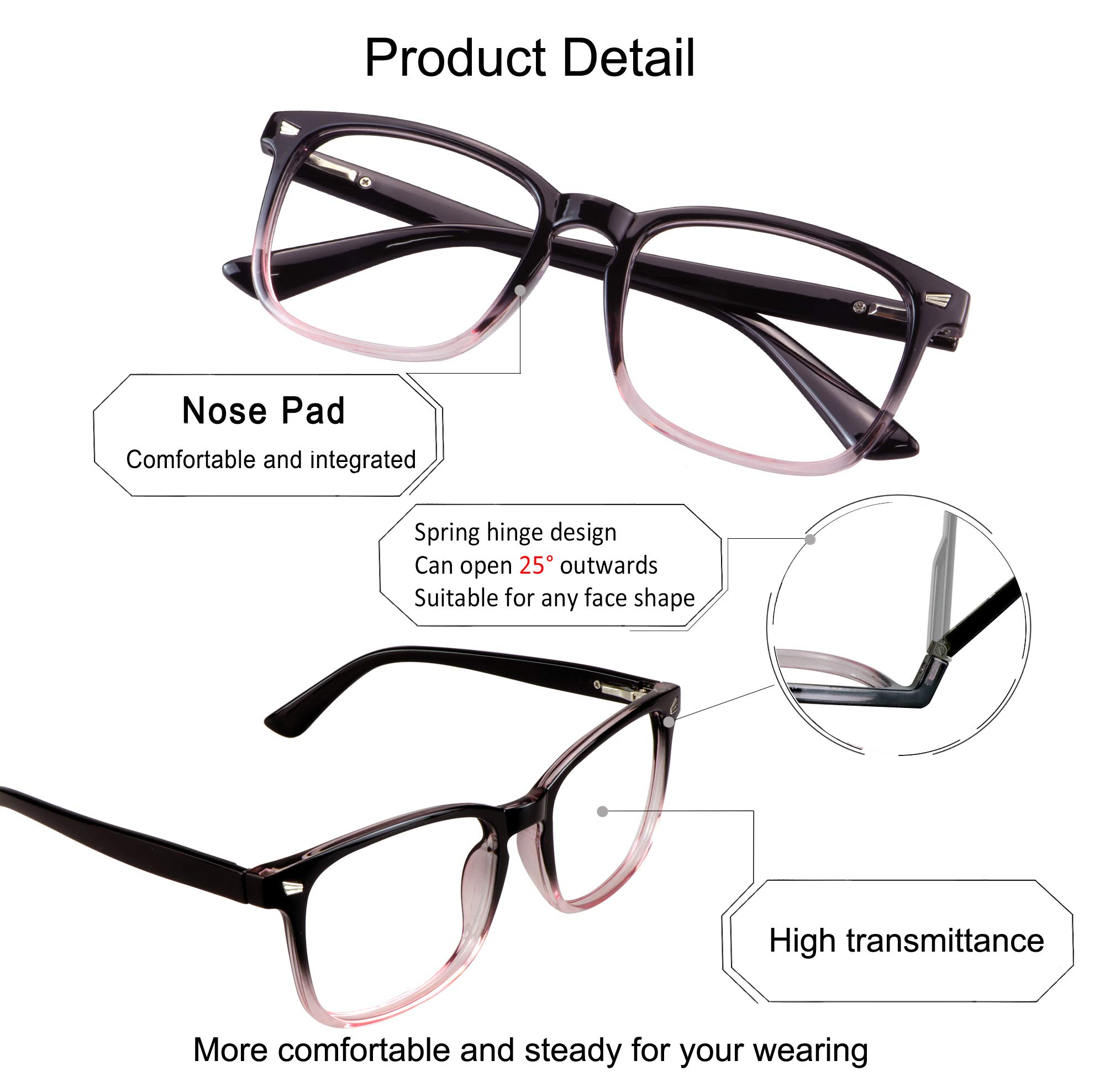 YEIN Progressive Multifocal Presbyopic Glasses - Photochromic Gray Sunglasses for Men & Women (0.00 to +1.50 Magnification) - Perfect for Reading, Driving & Outdoor Activities