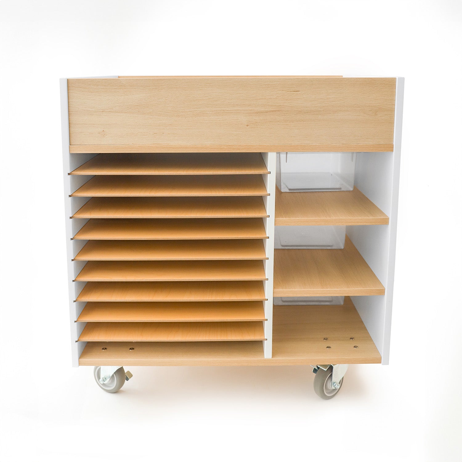 Elevated™ Mobile Art Supply Cart WB1915 - Rolling Storage Organizer for Paint Brushes, Markers & Art Tools - Perfect for Artists, Classrooms & Studios