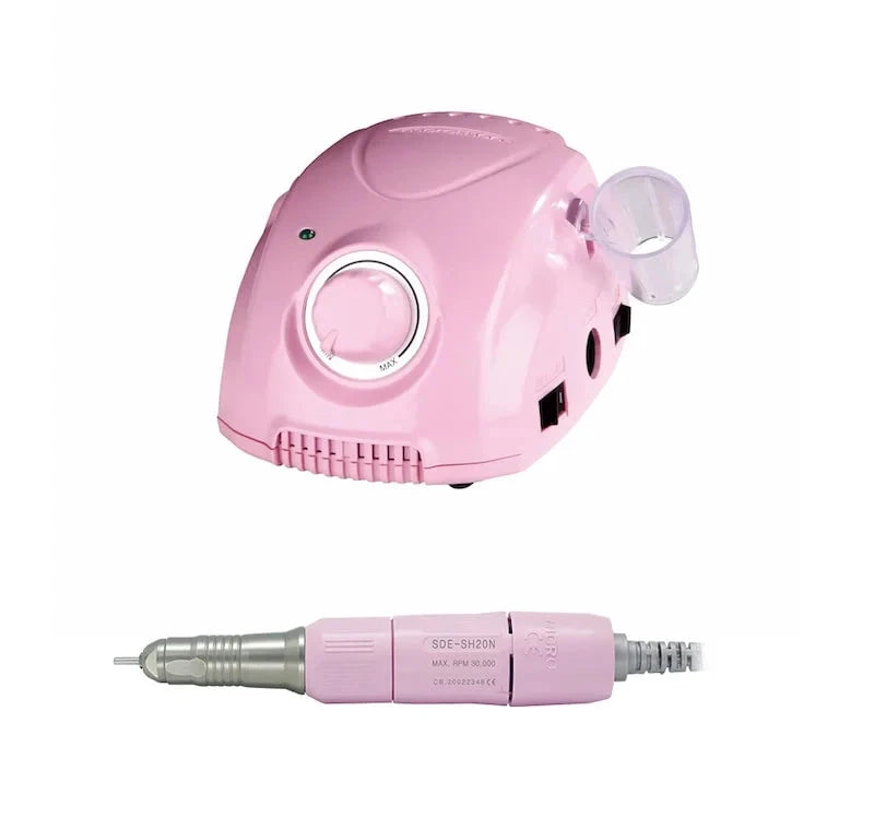 Saeyang Marathon Champion 3 Pink + SH20N 30,000 RPM Professional Nail Drill Machine for Manicure & Pedicure | High-Speed E-File for Salon & Home Use | Perfect for Nail Art, Acrylics & Gel Extensions