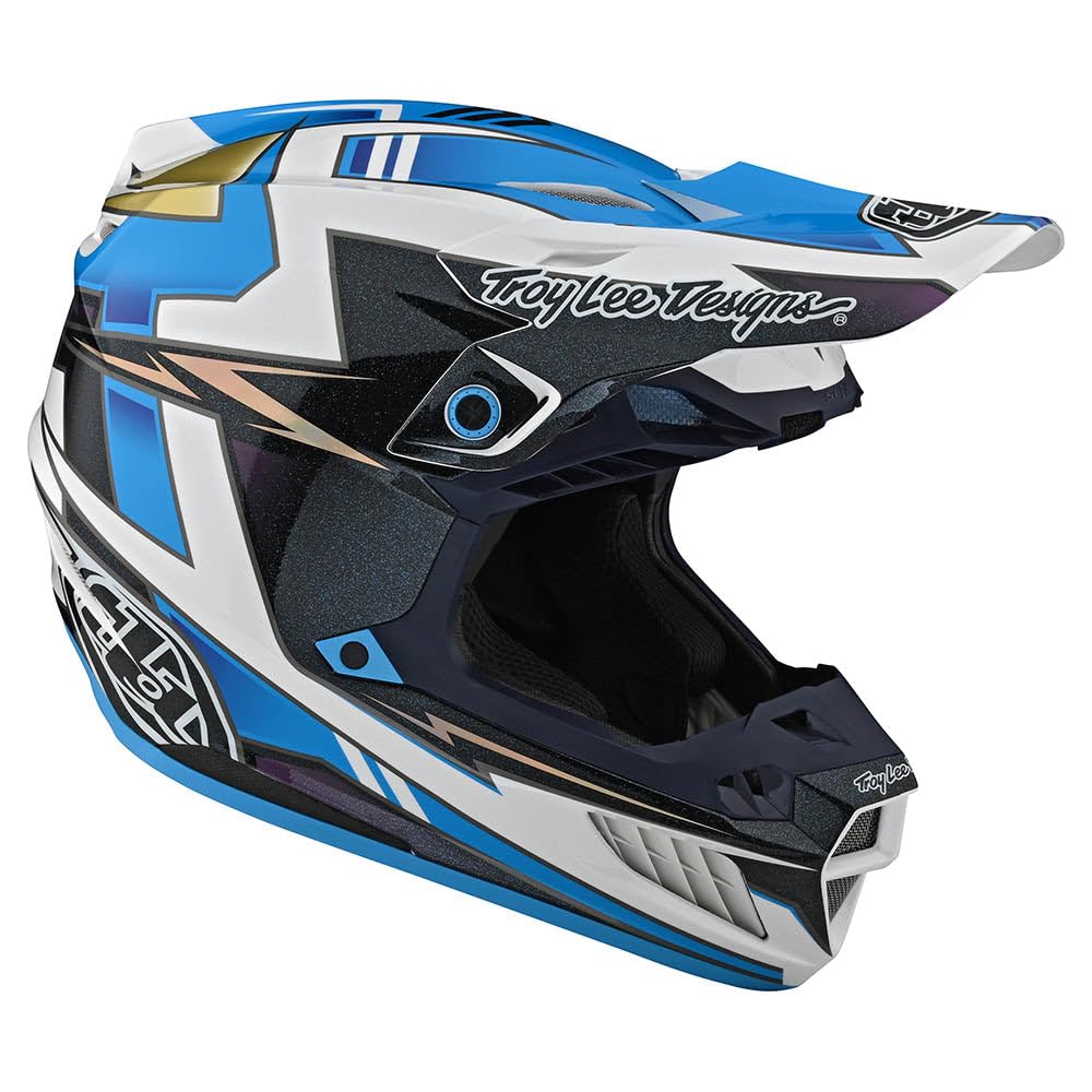 Troy Lee Designs SE5 Composite Adult Motocross Dirt Bike Helmet with MIPS Technology - Graph Blue/Navy - Medium Size - Perfect for Off-Road Racing & Trail Riding