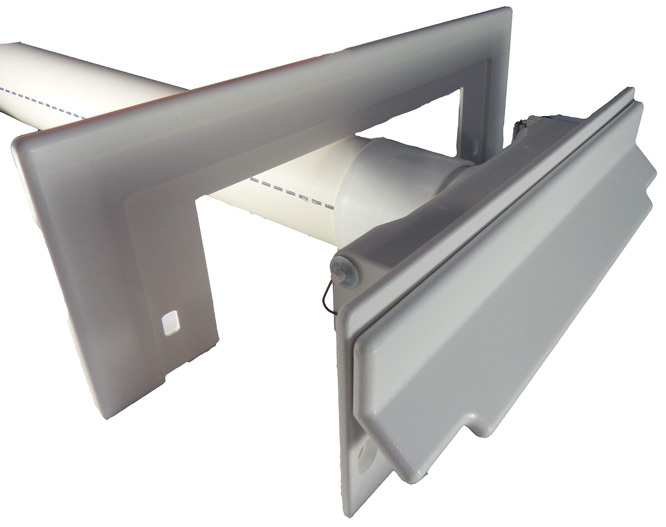 Central Vacuum Sweep Inlet Valve - White CanSweep Dustpan Valve for Under Counter & Baseboard Installation | Perfect for Home & Office Central Vacuum Systems Cleaning